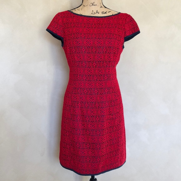 Nanette Lepore Dresses & Skirts - Nanette Lepore lace overlay boat neck dress